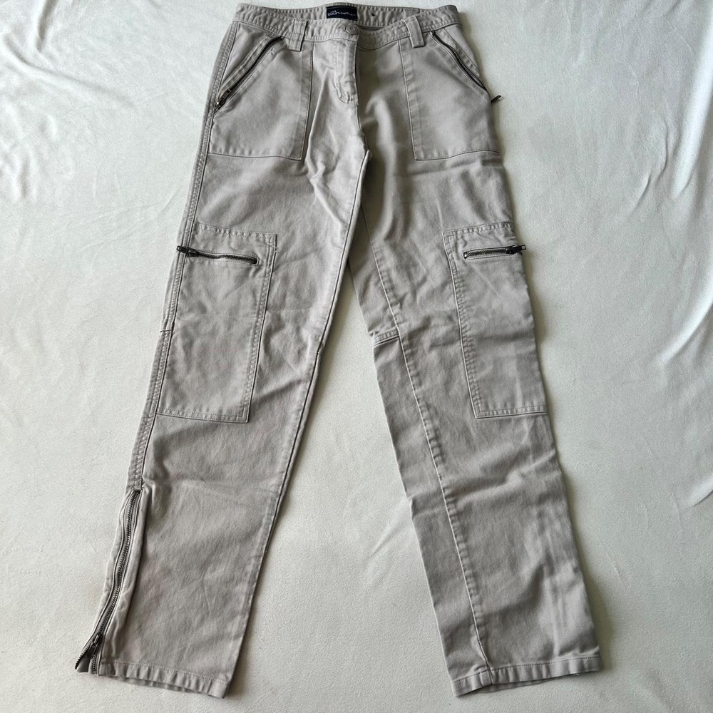 y2k vintage No Boundaries khaki cargo pants zipper pockets Y2K no doubt
